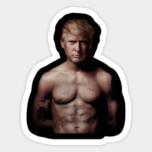 Trump Thug Life Coloring Sticker